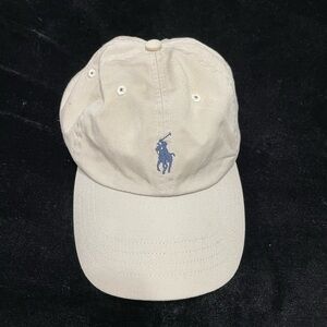 Ralph Lauren Beige Cap with Blue Logo